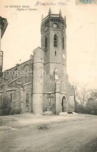 AK / Ansichtskarte Le_Houga Eglise Clocher  Le_Houga