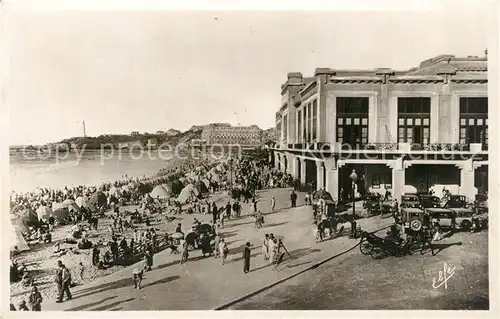 AK / Ansichtskarte Biarritz_Pyrenees_Atlantiques La Grande Plage Casino Municipal Biarritz_Pyrenees