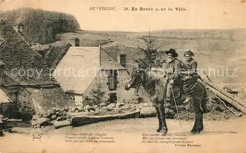 AK / Ansichtskarte Auvergne_Region Route pour la Ville Auvergne Region