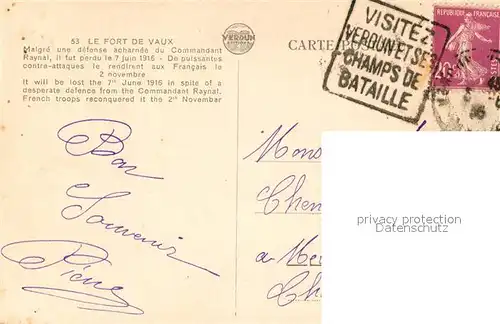 AK / Ansichtskarte Vaux devant Damloup Le Fort Vaux devant Damloup