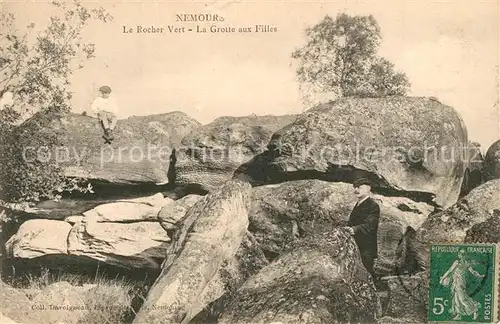 AK / Ansichtskarte Nemours_Seine et Marne Rocher Vert Grotte aux Filles  Nemours Seine et Marne