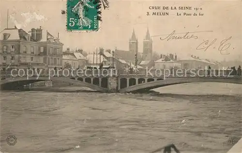 AK / Ansichtskarte Melun_Seine_et_Marne Pont de Fer Melun_Seine_et_Marne