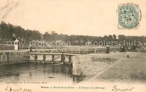 AK / Ansichtskarte Melun_Seine_et_Marne Escluse Barrage Melun_Seine_et_Marne