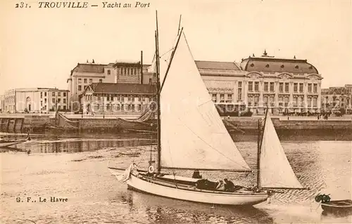 AK / Ansichtskarte Trouville_Havre Yacht au Port  Trouville_Havre