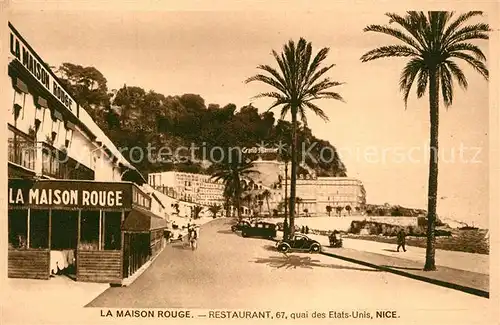 AK / Ansichtskarte Nice_Alpes_Maritimes Restaurant La Maison Rouge  Nice_Alpes_Maritimes