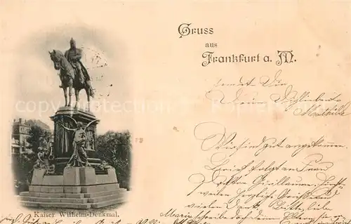 AK / Ansichtskarte Frankfurt_Main Kaiser Wilhelm Denkmal Frankfurt Main