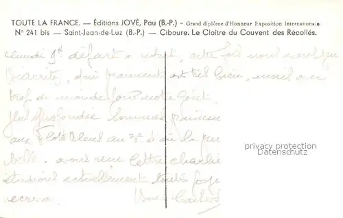 AK / Ansichtskarte Ciboure Cloitre du Couvent des Recolles  Ciboure