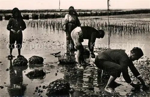 AK / Ansichtskarte Arcachon_Gironde Bassin Peche aux huitres Arcachon Gironde