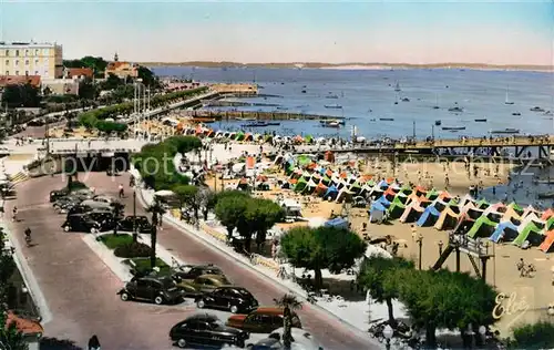 AK / Ansichtskarte Arcachon_Gironde La Plage Boulevards Promenade Passage Souterrain Arcachon Gironde