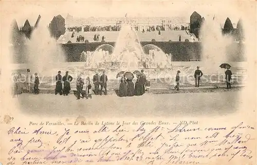 AK / Ansichtskarte Versailles_Yvelines Parc Bassin de Latone le Jour des Grandes Eaux Versailles_Yvelines