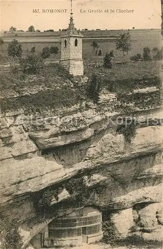 AK / Ansichtskarte Remonot La Grotte et le Clocher Remonot