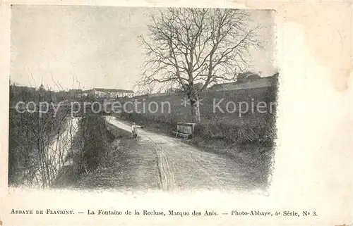 AK / Ansichtskarte Flavigny sur Ozerain Abbaye Fontaine de la Recluse Marque des Anis Flavigny sur Ozerain