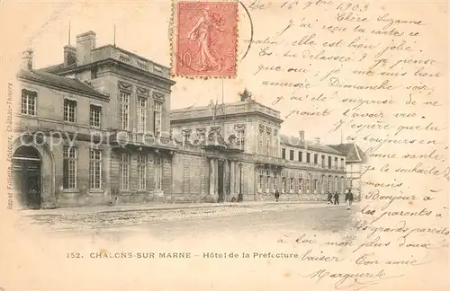 AK / Ansichtskarte Chalons sur Marne_Ardenne Hotel de la Prefecture Chalons sur Marne Ardenne