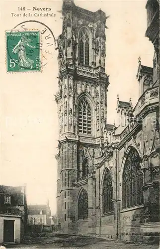 AK / Ansichtskarte Nevers_Nievre Tour de la Cathedrale Nevers Nievre