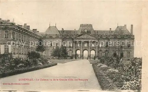AK / Ansichtskarte Luneville Chateau vu de la Grande Allee des Bosquets Luneville