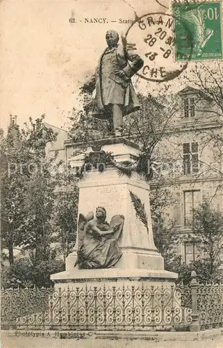 AK / Ansichtskarte Nancy_Lothringen Statue de Thiers Monument Nancy Lothringen