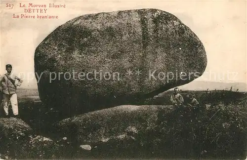 AK / Ansichtskarte Dettey Collection Le Morvan illustre Pierre branlante Dettey
