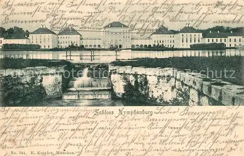 AK / Ansichtskarte Muenchen Schloss Nymphenburg Wasserfall Muenchen