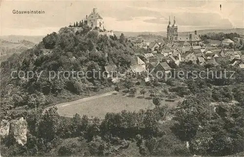 AK / Ansichtskarte Goessweinstein Panorama Schloss Ansicht mit Kirche Goessweinstein