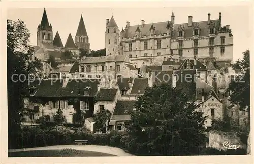 AK / Ansichtskarte Loches_Indre_et_Loire Collegiale Saint Ours et le chateau Loches_Indre_et_Loire