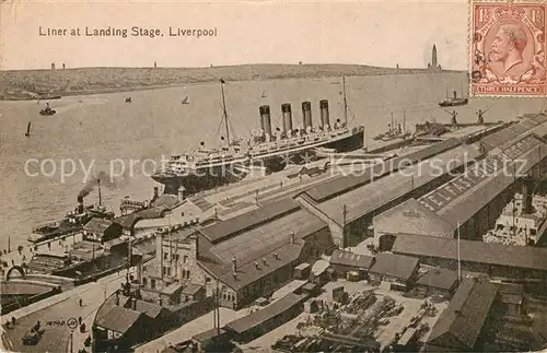 AK / Ansichtskarte Liverpool Liner at Landing Stage Liverpool