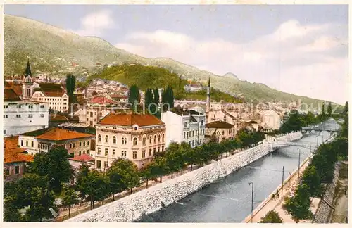 AK / Ansichtskarte Sarajevo Miljacka Sarajevo