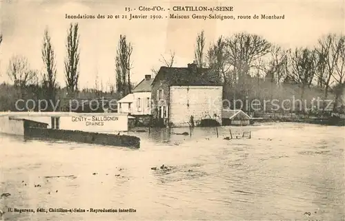 AK / Ansichtskarte Chatillon sur Seine Inondations Maisons Genty Saloignon Chatillon sur Seine