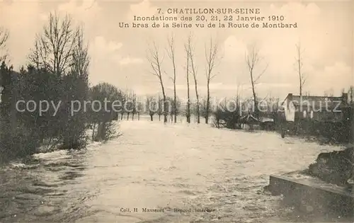 AK / Ansichtskarte Chatillon sur Seine Inondations Route de Montbard Chatillon sur Seine