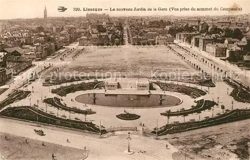 AK / Ansichtskarte Limoges_Haute_Vienne Le nouveau Jardin de la Gare Limoges_Haute_Vienne
