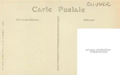 AK / Ansichtskarte Quimper Rue du Chapeau Rouge Quimper