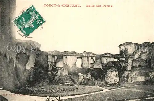 AK / Ansichtskarte Coucy le Chateau Auffrique Salle des Preux Coucy le Chateau Auffrique