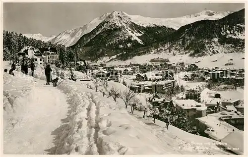 AK / Ansichtskarte Davos_Dorf_GR Seehorn Hohe Promenade Winter Davos_Dorf_GR