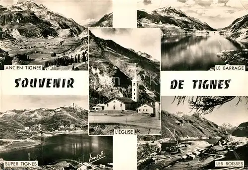 AK / Ansichtskarte Tignes Panoramen les Boisses Barrage Eglise Tignes