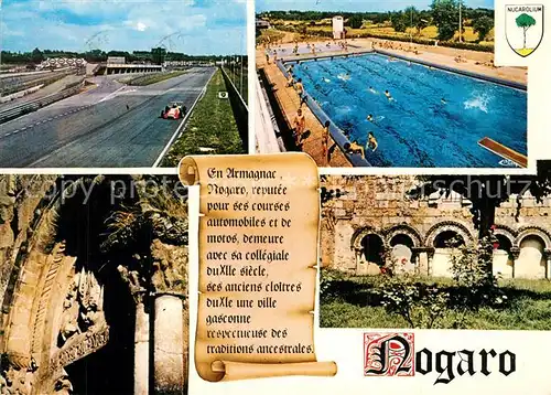 AK / Ansichtskarte Nogaro Schwimmbad Autorennbahn  Nogaro
