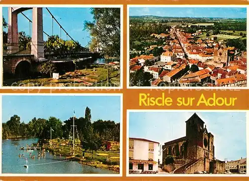 AK / Ansichtskarte Riscle Plage de l Adour Eglise Golf miniature pont Riscle