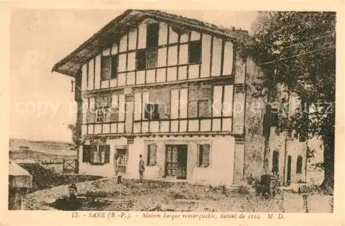 AK / Ansichtskarte Sare Maison basque remarquable Sare