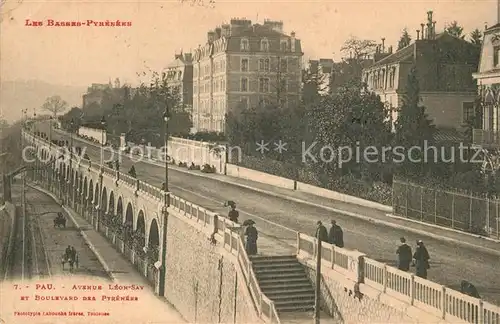 AK / Ansichtskarte Pau Avenue Leon Say Boulevard des Pyrenees  Pau