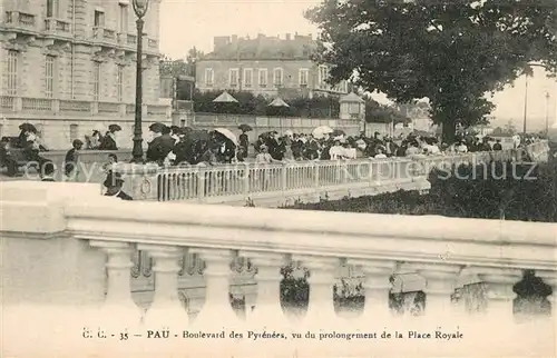 AK / Ansichtskarte Pau Boulevard des Pyrenees Place Royale  Pau