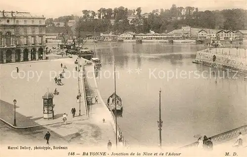 AK / Ansichtskarte Bayonne_Pyrenees_Atlantiques Jonction de la Nive et de l Adour  Bayonne_Pyrenees