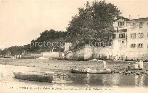 AK / Ansichtskarte Hendaye_Pyrenees_Atlantiques Maison de Pierre Loti Bidassoa Hendaye_Pyrenees