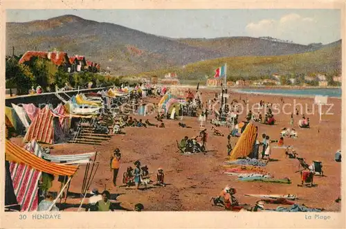 AK / Ansichtskarte Hendaye_Pyrenees_Atlantiques Plage Hendaye_Pyrenees