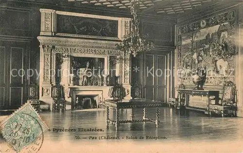 AK / Ansichtskarte Pau Chateau Salon de Reception Pau