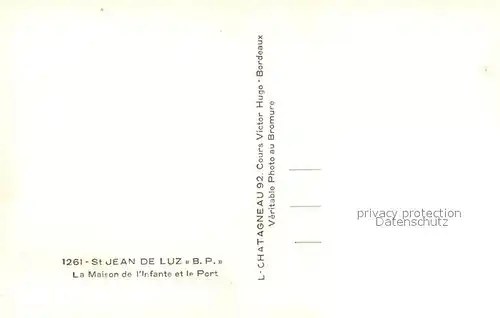 AK / Ansichtskarte Saint Jean de Luz Maison de l Infante Port  Saint Jean de Luz