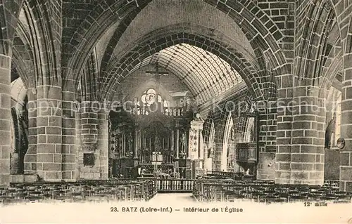 AK / Ansichtskarte Batz sur Mer Eglise Interieur  Batz sur Mer