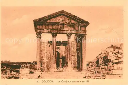 AK / Ansichtskarte Dougga Le Capitole construit en 168 Ruines Dougga