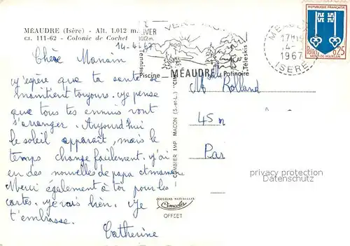 AK / Ansichtskarte Meaudre Colonie de Cochet Meaudre