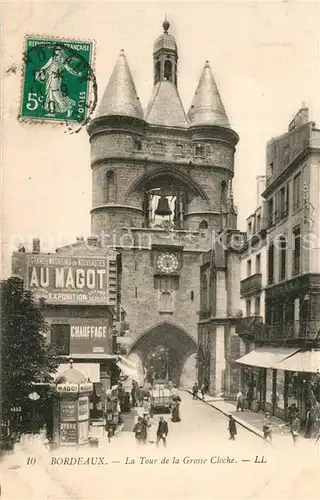 AK / Ansichtskarte Bordeaux Tour de la Grosse Cloche Bordeaux