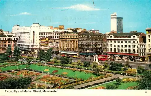 AK / Ansichtskarte Manchester_GB Piccadilly Market Street 