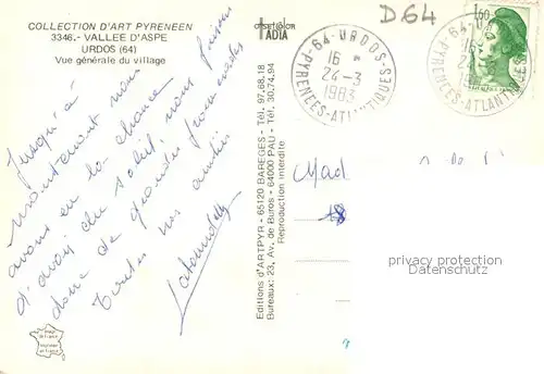 AK / Ansichtskarte Urdos Vallee d Aspe  Urdos