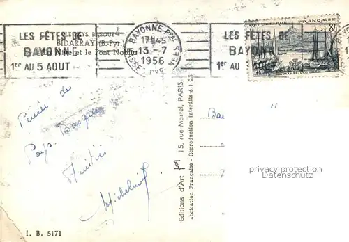 AK / Ansichtskarte Bidarray Nive Pont Noblia Bidarray